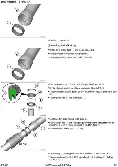 BMW S1000 RR K67 Motorcycle Service Manual sample page from the repair manual