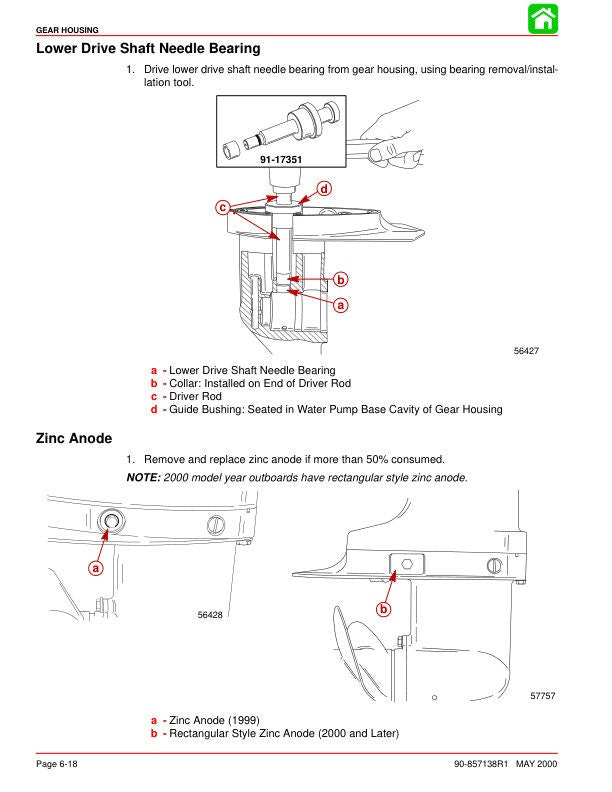 Mercury Mariner 4 sample page from the repair manual