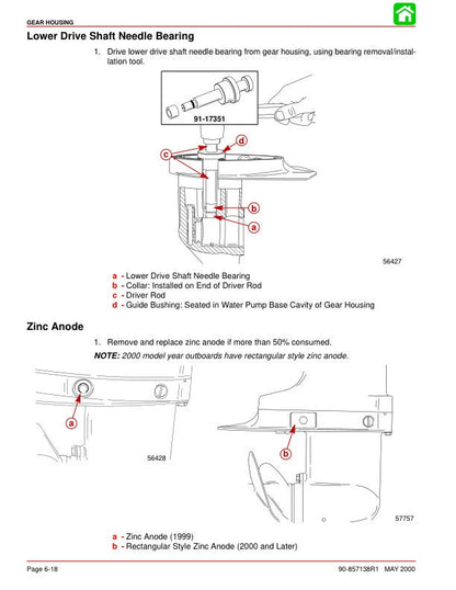 Mercury Mariner 4 sample page from the repair manual