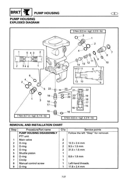 Yamaha 40X E40X Outboard Service Manual sample page showing schematics and diagrams