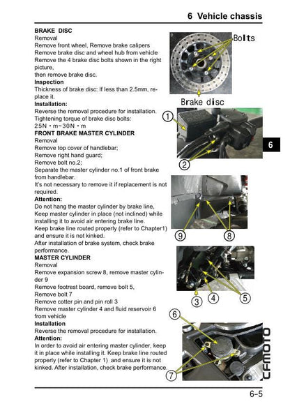 CFMOTO CFORCE 400 Service Repair Manual sample page showing schematics and diagrams