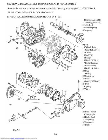 Kubota T390 T400 T430 T450 Mower Service Manual sample page from the repair manual