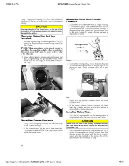 Arctic Cat ZR200 Snowmobile Service Manual sample page showing repair procedures