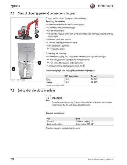 Wacker Neuson 50 Z3 6003 Track Excavator Service Manual sample page showing schematics and diagrams