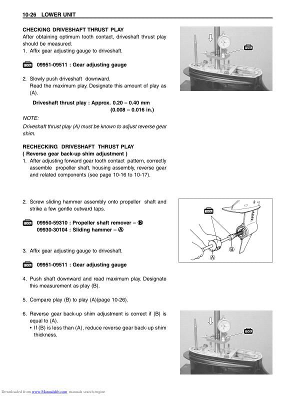 Suzuki DF25 DF30 Outboard Service Manual sample page showing schematics and diagrams
