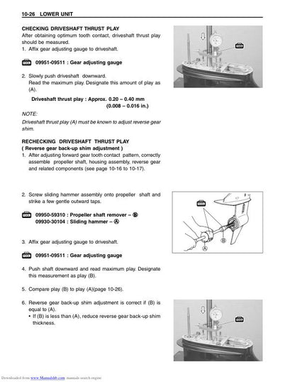 Suzuki DF25 DF30 Outboard Service Manual sample page showing schematics and diagrams