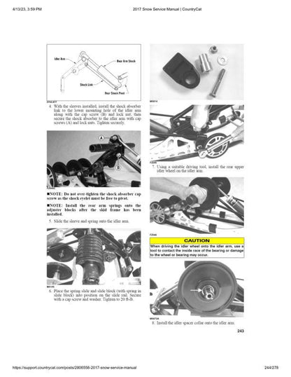 Arctic Cat Bearcat Lynx Pantera Snowmobile Service Manual sample page showing schematics and diagrams