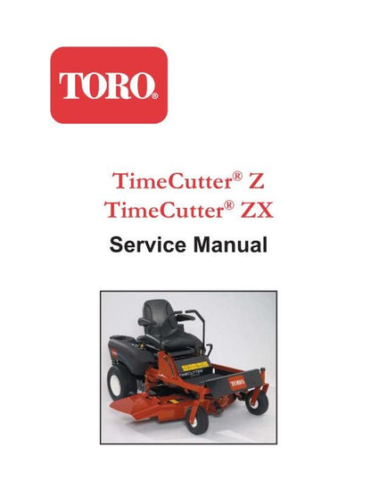 Toro TimeCutter Z16 Z17 Z18 ZX17K Mower Service Manual factory service manual title page