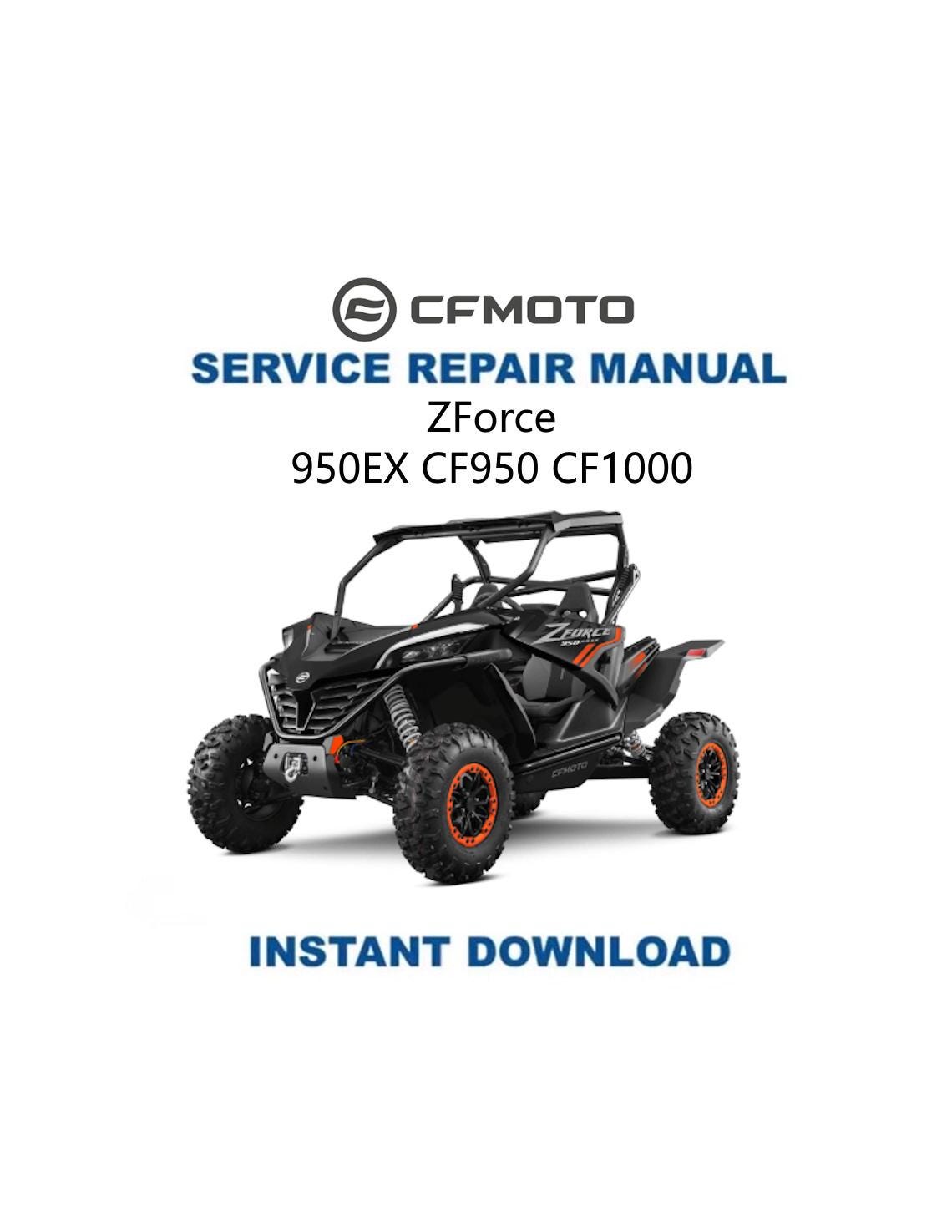 CFMOTO ZFORCE 950 1000 EX Sport Service Repair Manual 2018-2024 - Service Manual PDF Instant Download