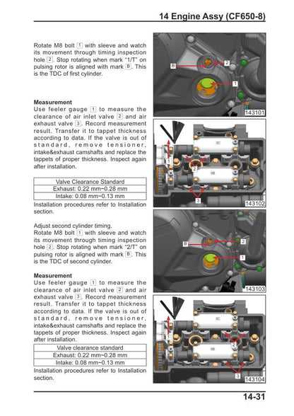 CFMOTO GT 400 650 Motorcycle Service Manual sample page from the repair manual