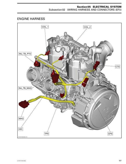 Skidoo MXZ Snowmobile Service Manual sample page from the repair manual
