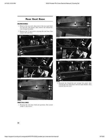 Arctic Cat Prowler Pro CREW UTV Service Manual sample page from the repair manual