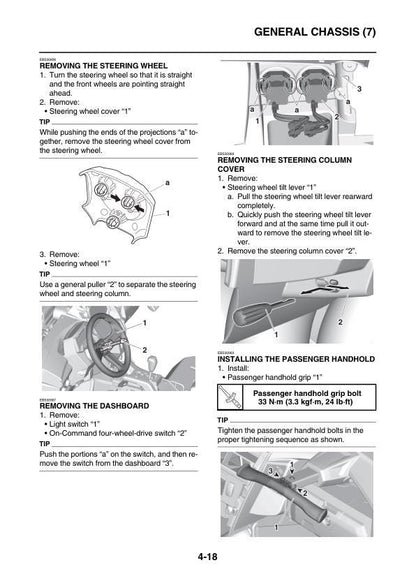Yamaha Wolverine RMAX2 UTV Service Manual sample page from service manual