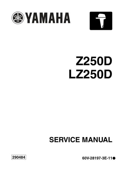 Yamaha Z250D LZ250D Outboard Service Manual factory service manual title page