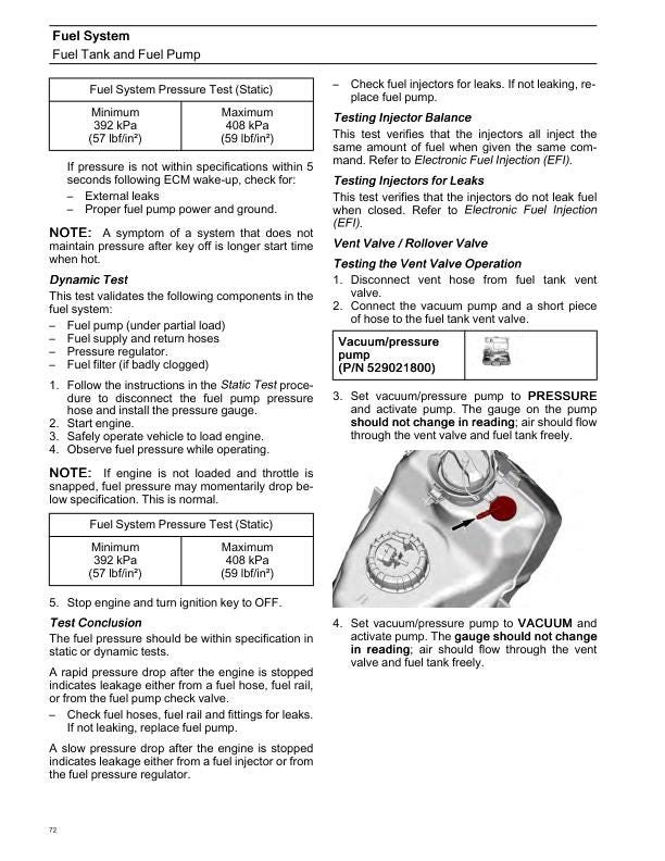 Can-Am Ryker Series Motorcycle Service Manual sample page showing repair procedures