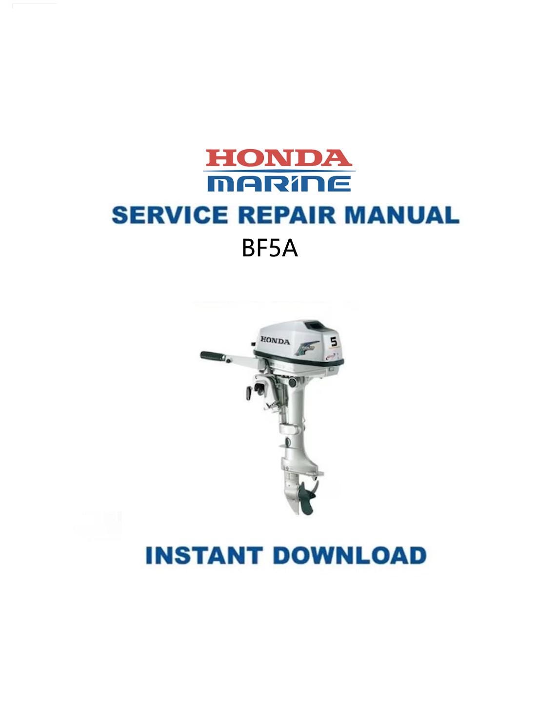 Honda BF5A Outboard Service Manual - Service Manual PDF Instant Download