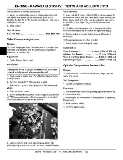 John Deere X300 X304 X320 X324 X340 X360 Tractor Service Manual sample page with technical illustrations