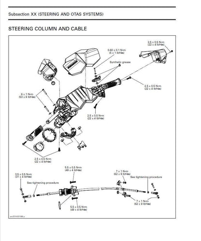 Polaris SL650-SL1050 PWC Service Manual sample page with technical illustrations