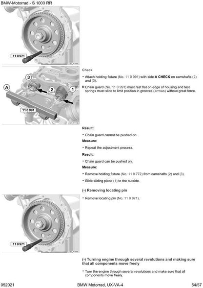 BMW S1000 RR K67 Motorcycle Service Manual sample page from service manual