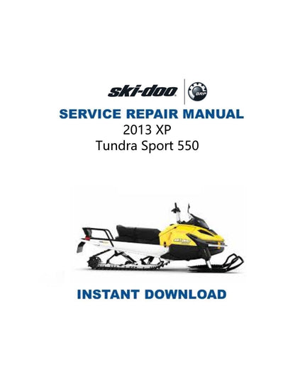 Skidoo XP Tundra Sport 550F Snowmobile Service Manual 2013-2016 - Service Manual PDF Instant Download