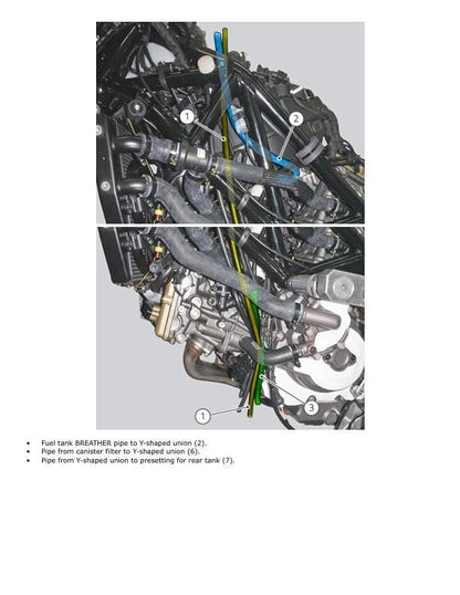 Ducati DesertX Motorcycle Service Manual sample page with diagrams and specifications