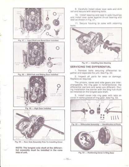 Massey Ferguson MF14 Tractor Service Manual sample page showing repair procedures