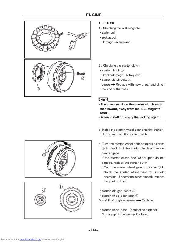 HiSun Strike HS200 HS250 UTV Service Manual sample page from the repair manual