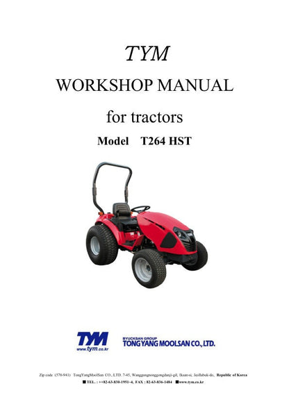 TYM T264 HST Compact Tractor Service Manual factory service manual title page