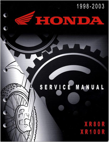 Honda XR80R XR100R Motorcycle Service Manual factory service manual title page