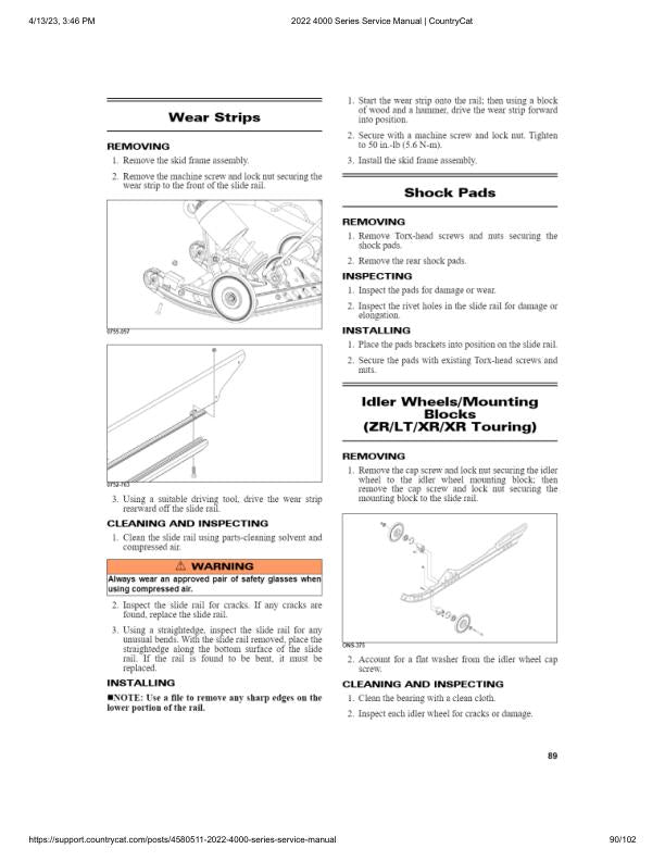Arctic Cat Blast ZR LT M XR 4000 Snowmobile Service Manual sample page showing schematics and diagrams