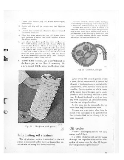 Volvo Penta MD47 MD67 MD96 Diesel Engine Service Manual sample page with diagrams and specifications