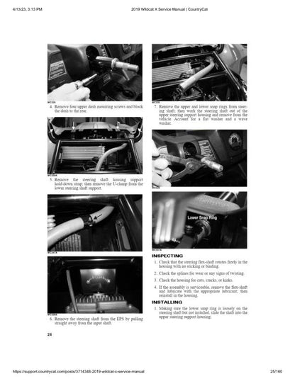 Arctic Cat Wildcat X 1000 UTV Service Manual sample page with diagrams and specifications