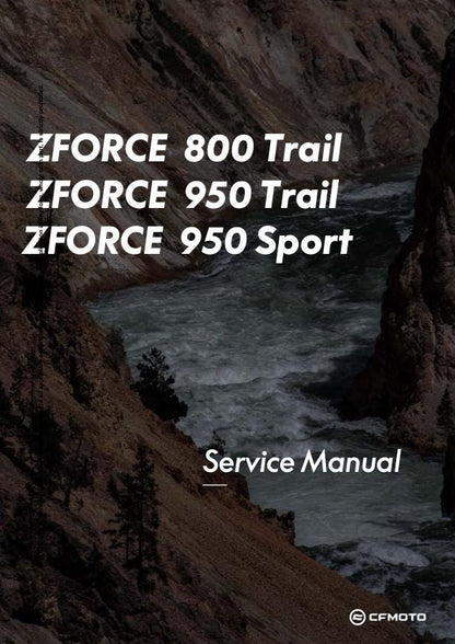 CFMOTO ZFORCE 800 950 Trail Sport UTV Service Manual factory service manual title page