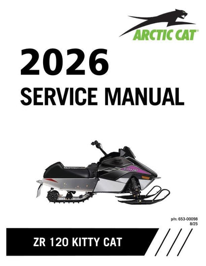 Arctic Cat ZR 120 Kitty Cat Snowmobile Service Manual factory service manual title page