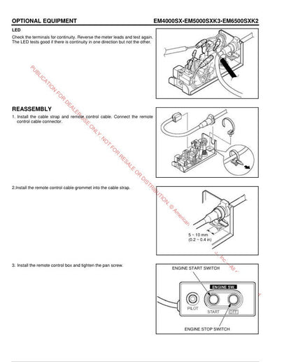 Honda EM4000 EM5000 EM6500 Generator Service Manual sample page from the repair manual