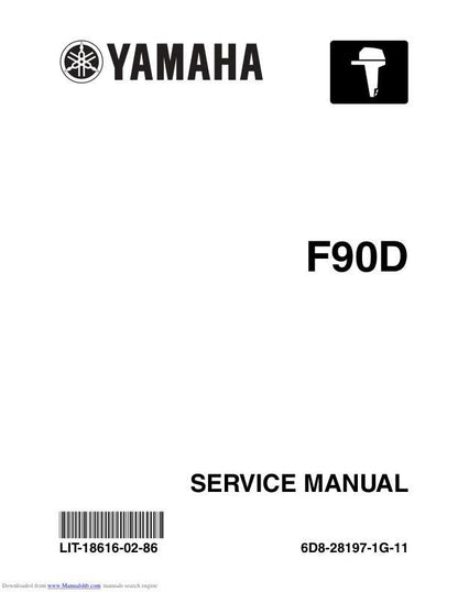 Yamaha F90D Outboard Service Manual factory service manual title page
