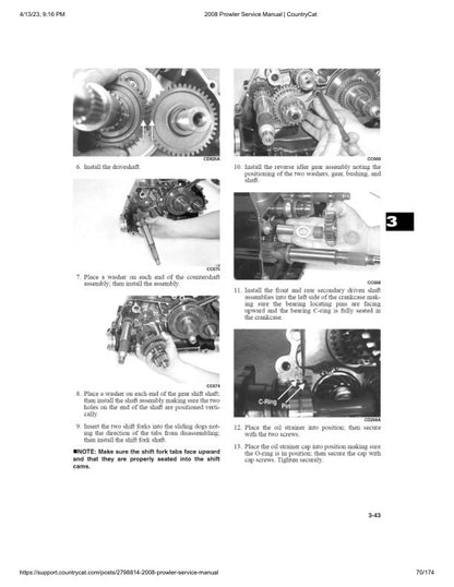 Arctic Cat Prowler XT XTX UTV Service Manual sample page showing schematics and diagrams