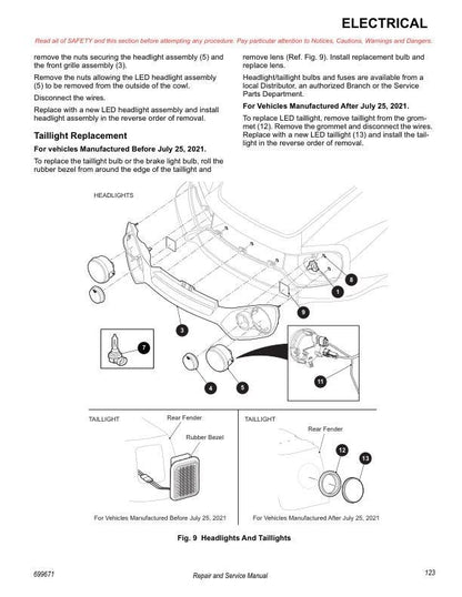 Tracker OX 400 UTV Service Manual sample page from the repair manual