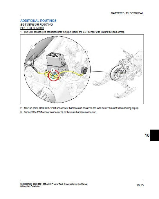Polaris AXYS 850 Snowmobile Service Manual sample page from the repair manual