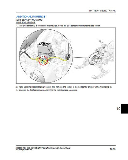 Polaris AXYS 850 Snowmobile Service Manual sample page from the repair manual