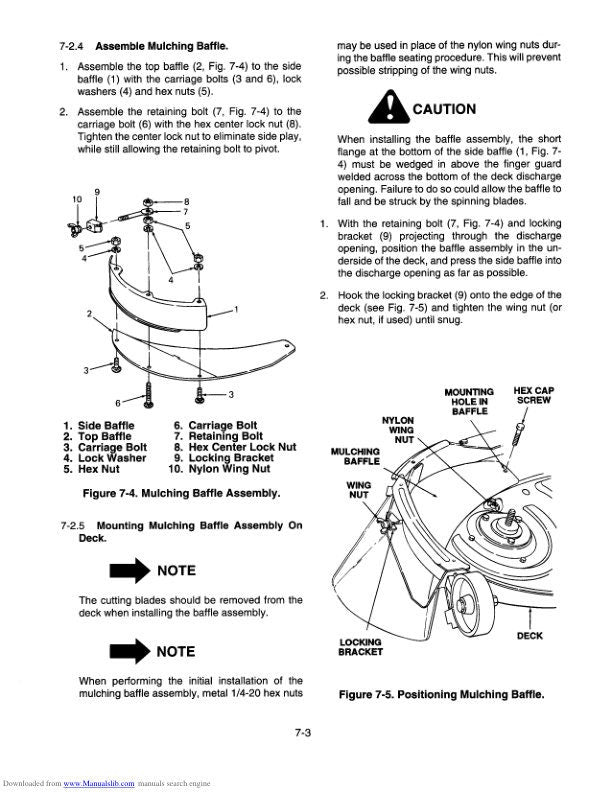 Cub Cadet 2000 Mower Service Manual sample page with technical illustrations