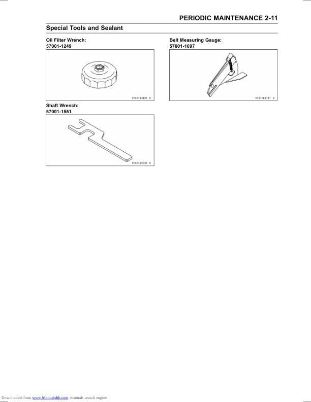 Kawasaki JetSki Ultra 250x Service Manual sample page from service manual