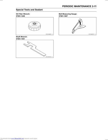 Kawasaki JetSki Ultra 250x Service Manual sample page from service manual