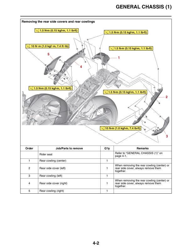 Yamaha MT10 MT10SP Motorcycle Service Manual sample page from service manual