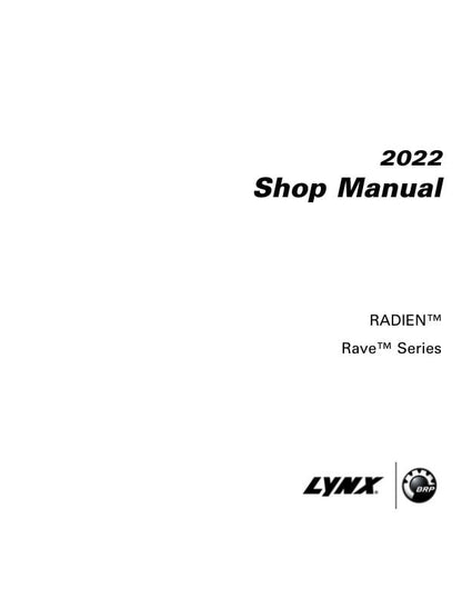 Lynx RAVE RE 600 850 Snowmobile Service Manual factory service manual title page