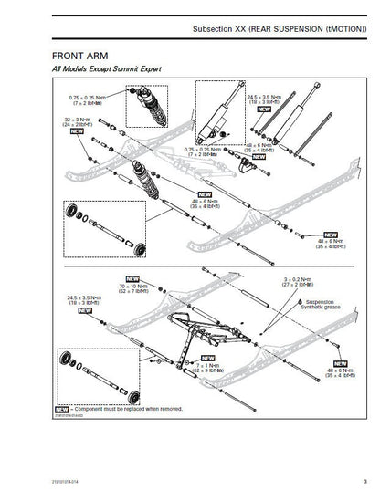 Skidoo XP Tundra Sport 550F Snowmobile Service Manual factory service manual title page