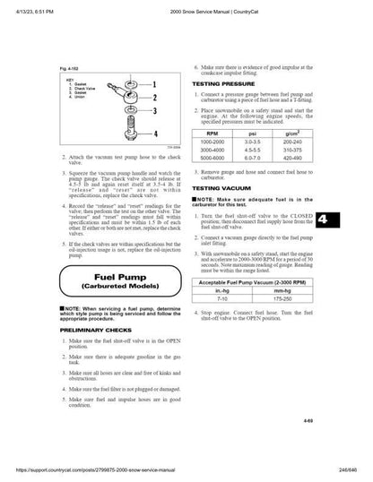 Arctic Cat Bearcat Pantera Thundercat Z ZR ZL Snowmobile Service sample page with technical illustrations