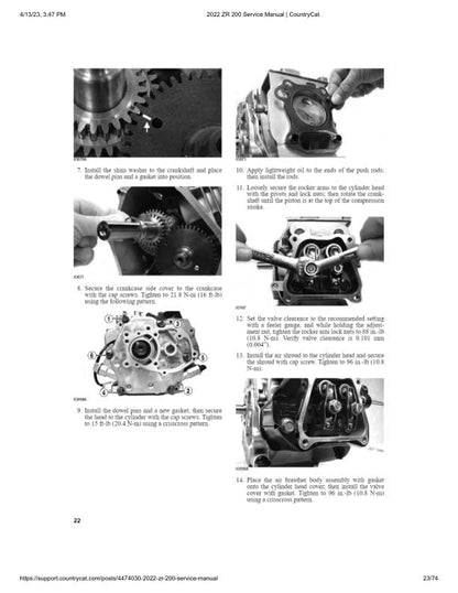 Arctic Cat ZR 200 Snowmobile Service Manual sample page with technical illustrations