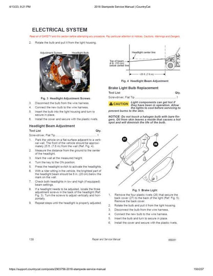 Textron (Arctic Cat) Stampede 900 UTV Service Manual sample page from the repair manual