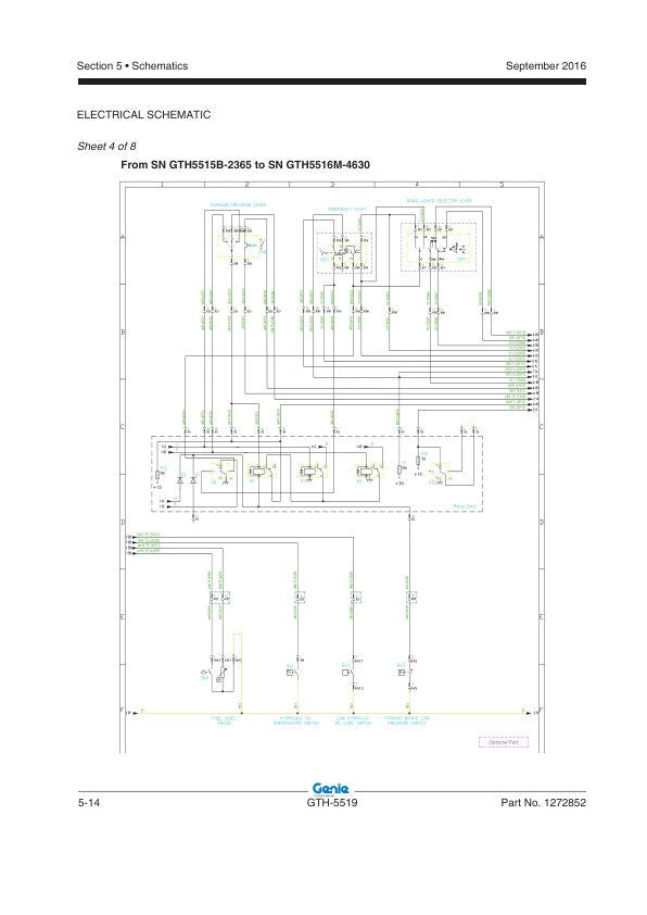 Genie GTH5519 Telehandler Service Manual sample page from the repair manual